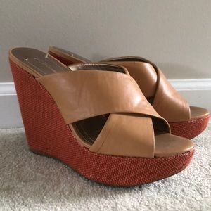 BCBG mule wedges